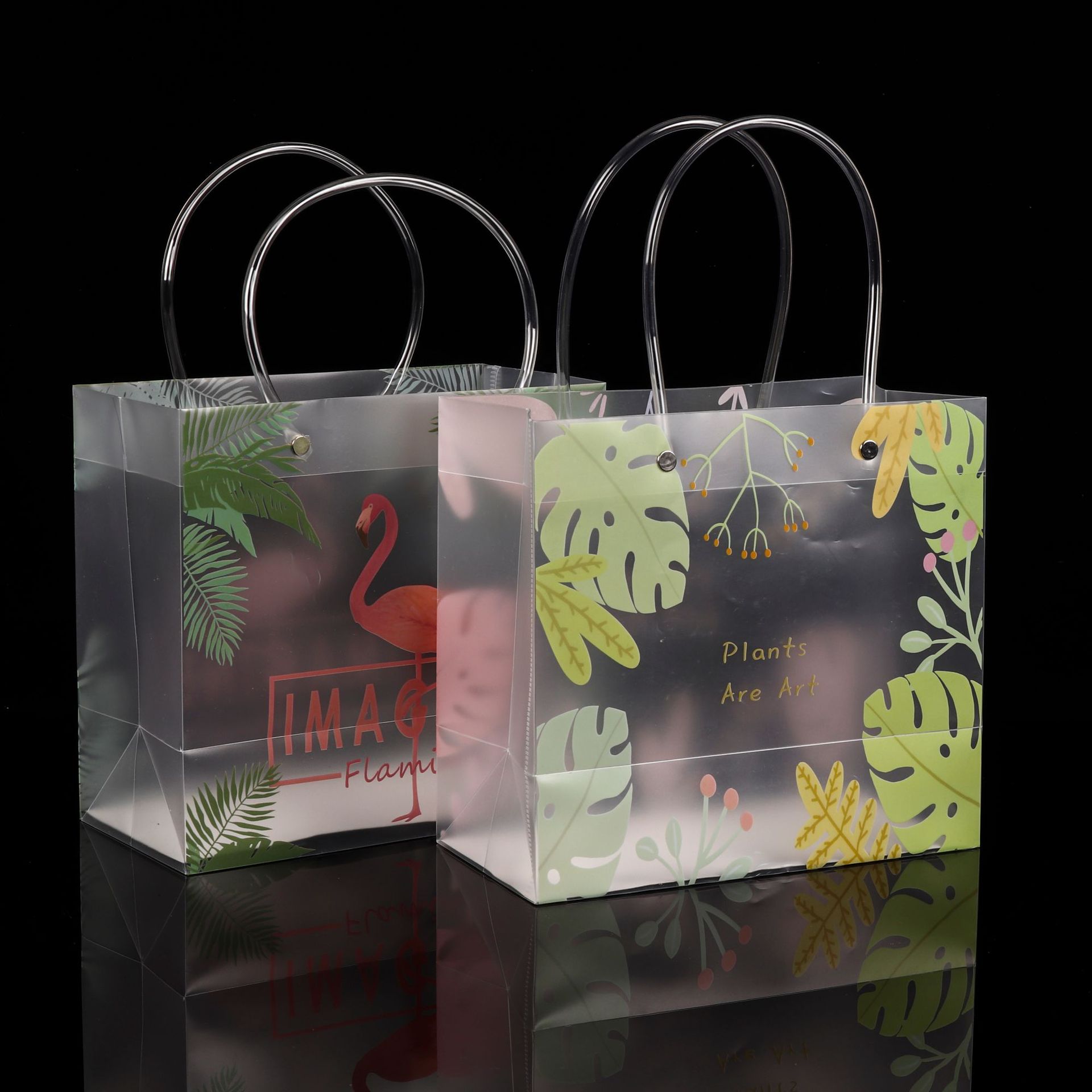 厂家定制pp磨砂手提袋 pp塑料透明礼品袋 pvc手提包装袋定做批发