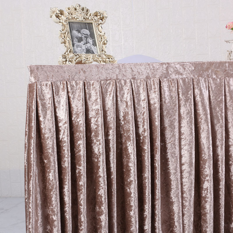 金丝绒会议桌布桌裙长方形涤纶台裙桌裙签到台布多规格颜色可选