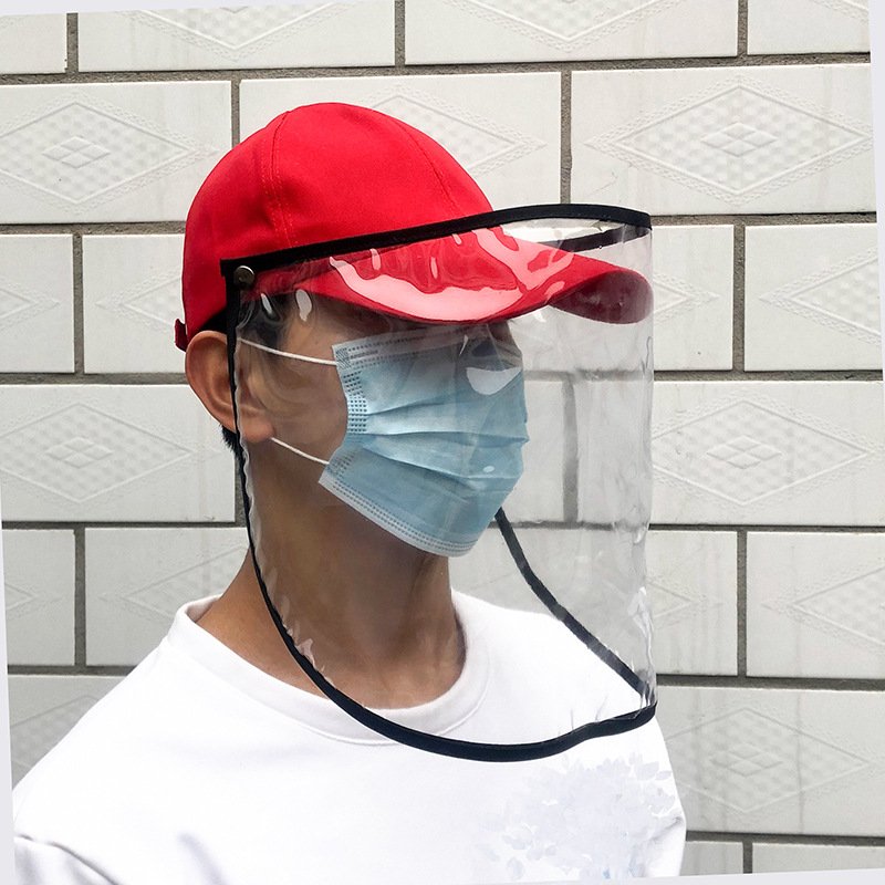 防护棒球帽防病菌风沙毒隔离防尘连体帽子防疫防飞溅唾沫鸭舌帽