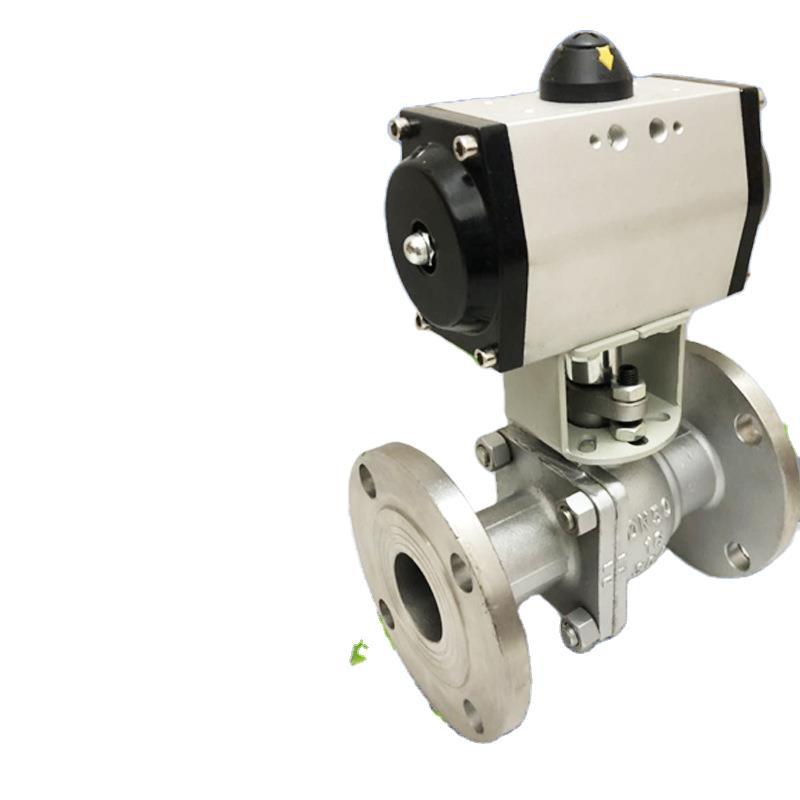 q641f-16p气动高温蒸汽阀 气动不锈钢法兰球阀dn 40 50 65 80-200