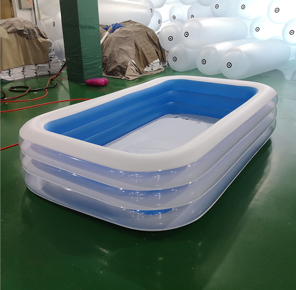 pvc充气长方形2米3米水池 定各种规格儿童游泳池