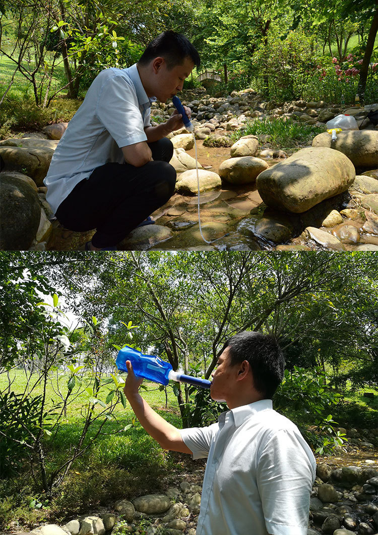 户外饮水过滤器便携直饮净水器野外探险净化滤水吸管户外应急装备