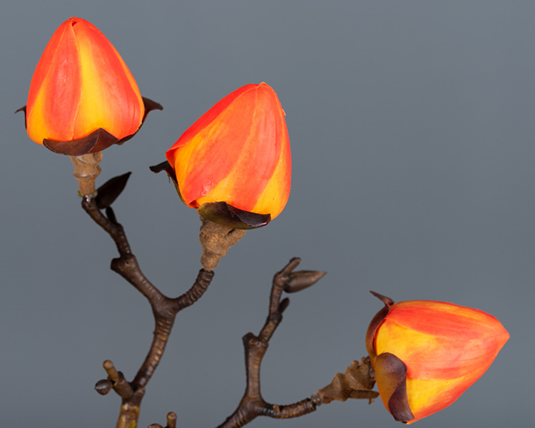 中式古典手感仿真木棉花家居装饰假花仿真英雄花婚庆花桌面花艺