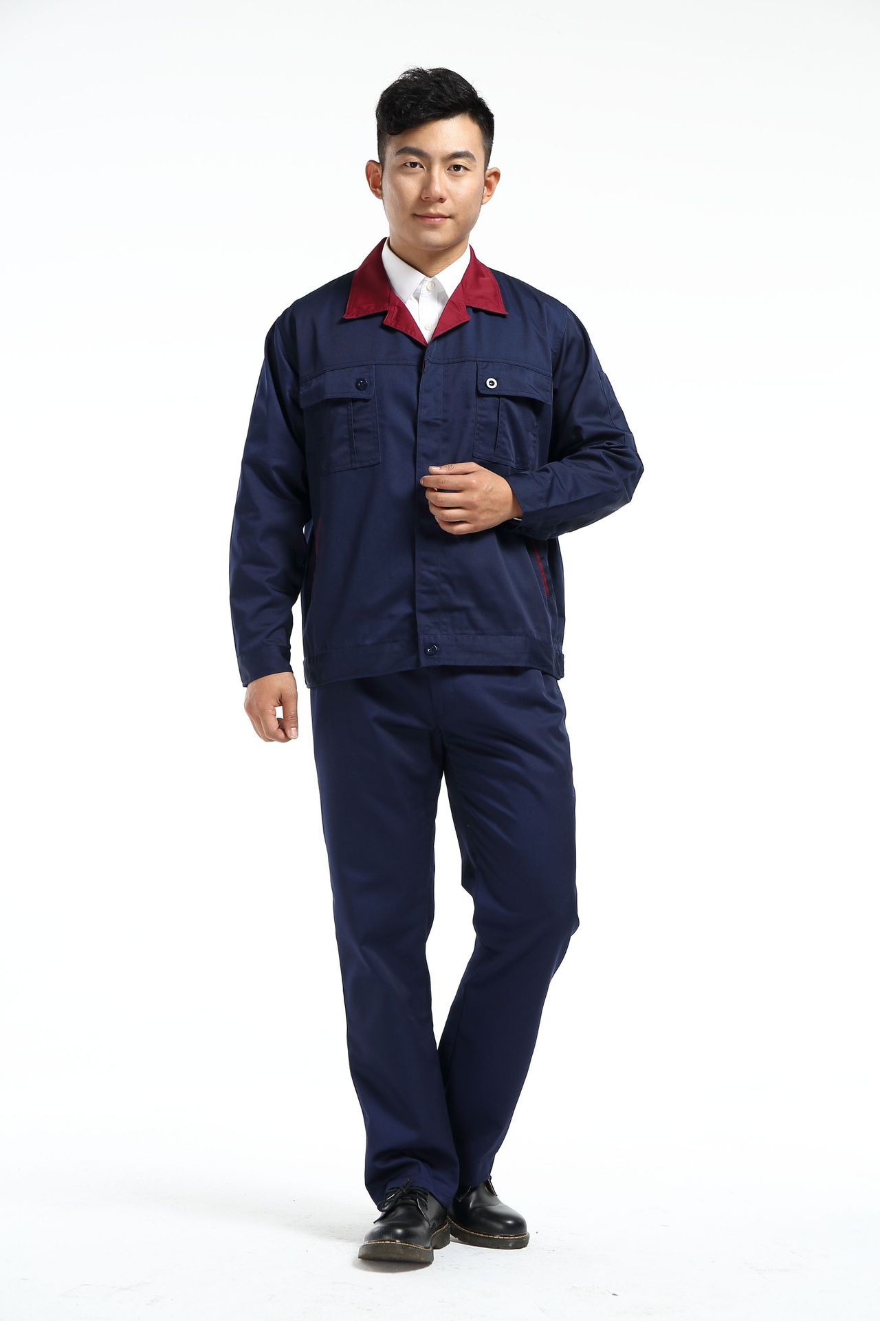 男女长袖汽车维修工作服套装 工作服汽修服厂服套装批发