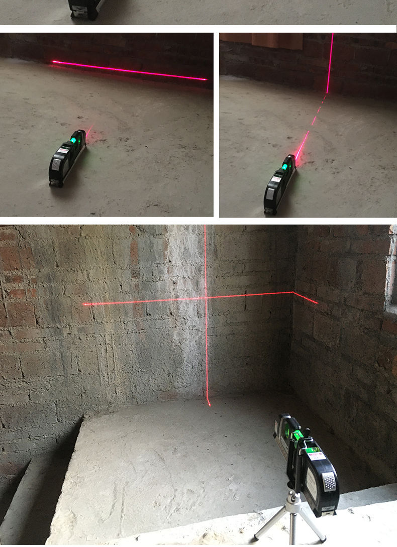 激光红外线水平仪卷尺水平尺十字线装修工具多功能迷你激光平水仪