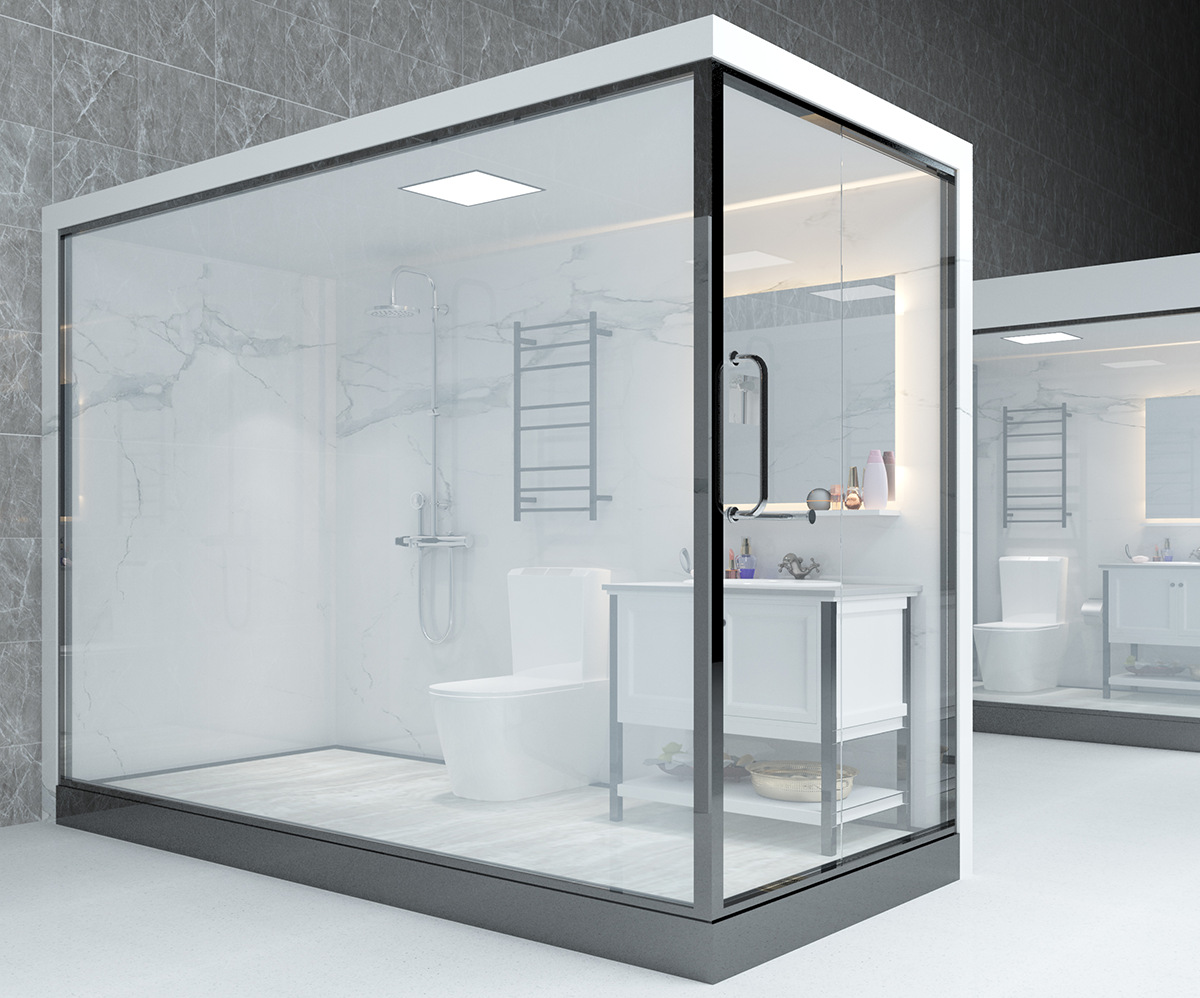 宾馆整体卫生间新型一体式集成洗手间适用酒店民宿出租房可开发票