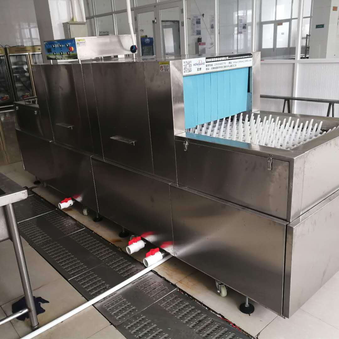 长龙式洗碗机酒店学校工厂食堂大型斜插式长龙式全自动消毒洗碗机