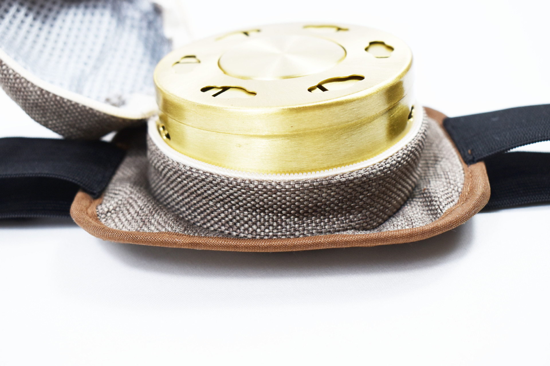 佑嘉布艺 纯铜随身灸 艾灸盒布套无烟颈肩四联灸衣 艾灸布套批发