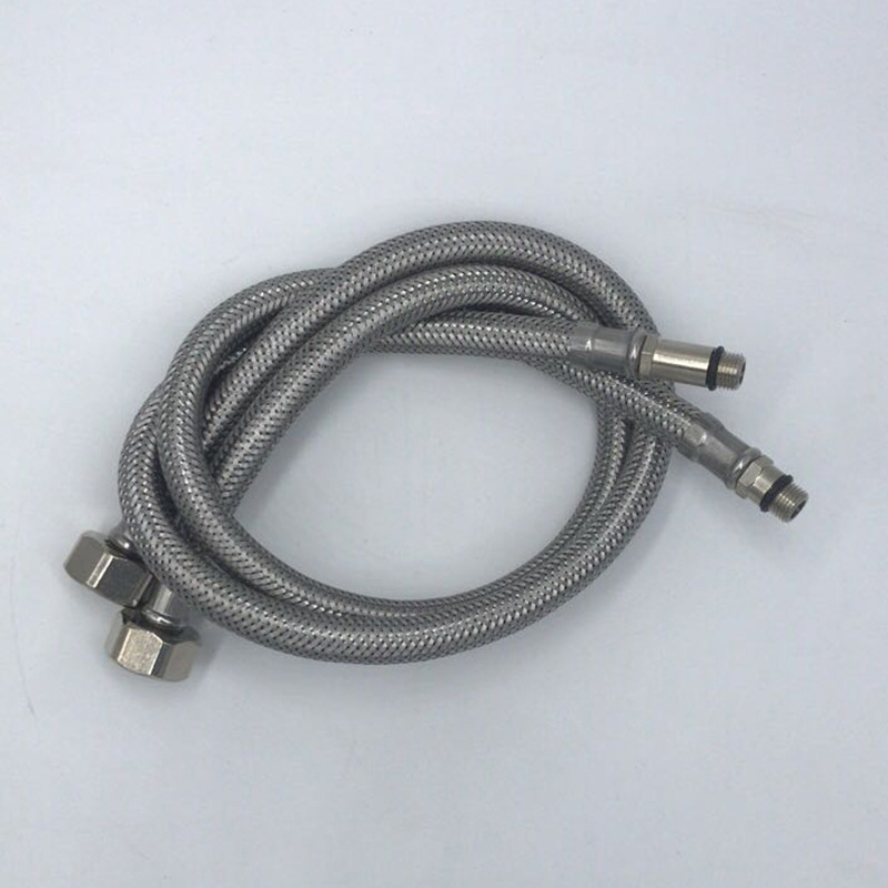 304不锈钢冷热水龙头进水管编织管单头尖头进水软管金属高压水管