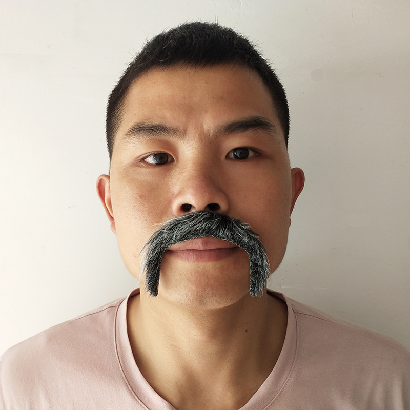 八字胡须 仿真胡子 黑灰色假胡子 万圣节cosplay胡子