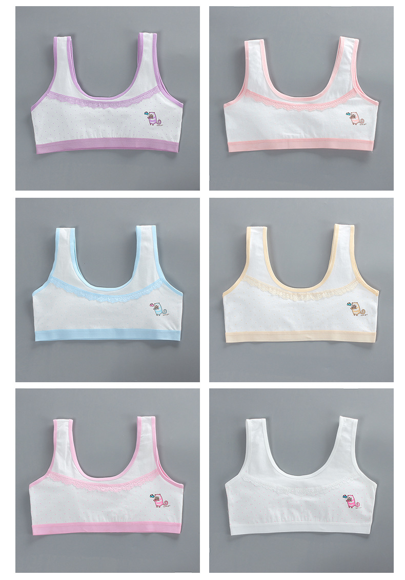 儿童文胸发育期女童小学生小背心内衣抹胸纯棉透气夏季半身胸罩12