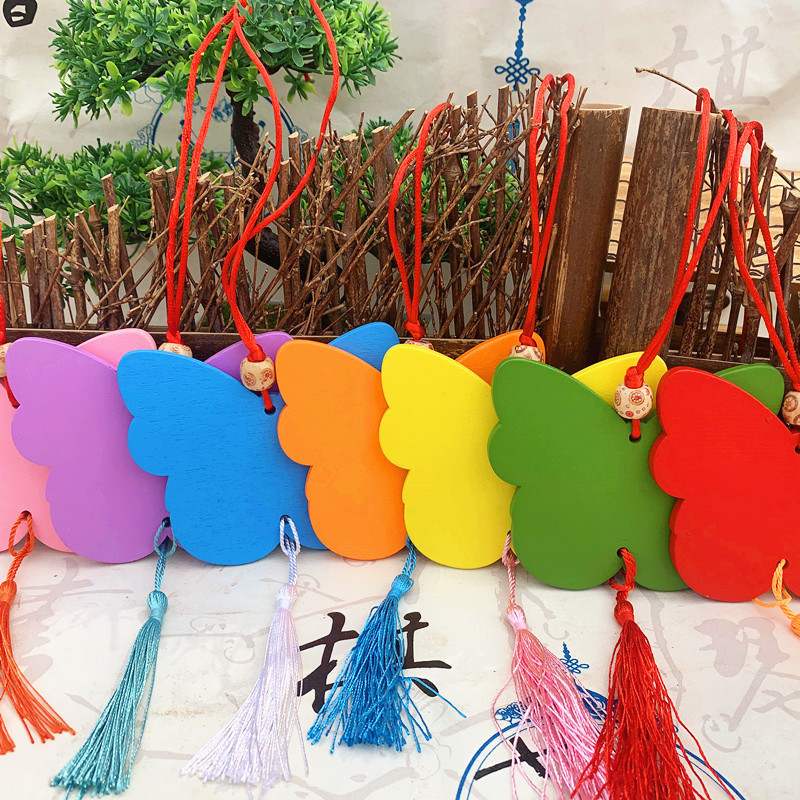 心形吊许愿牌祈福牌木牌祈福木牌幼儿园装饰旅游工艺品可印logo