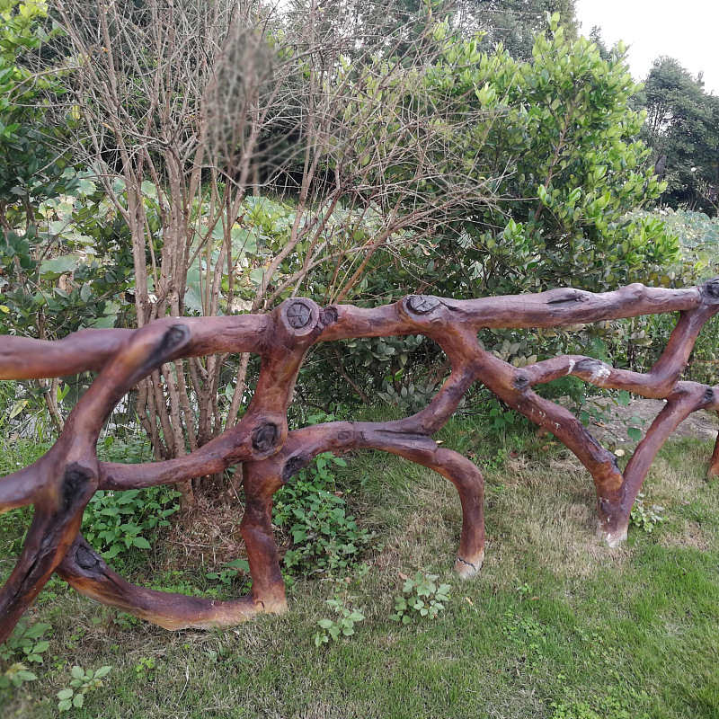 仿树仿枯藤水泥雕塑河道防护栏花园围栏楼梯扶手山道手扶栏杆栅栏