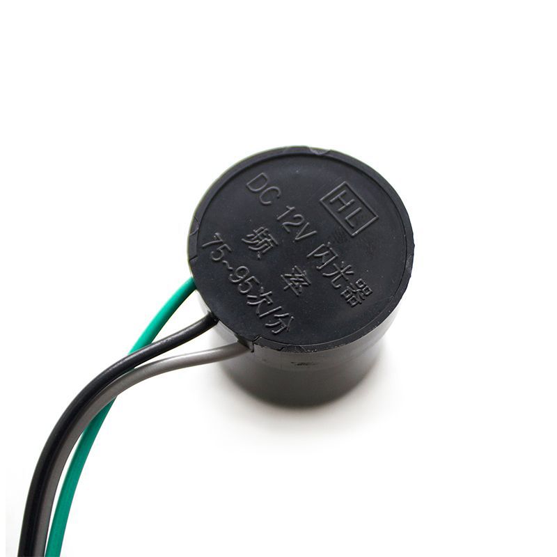 12v闪光器 通用电动车摩托车三线转弯灯电子蜂鸣带声音电瓶车配件