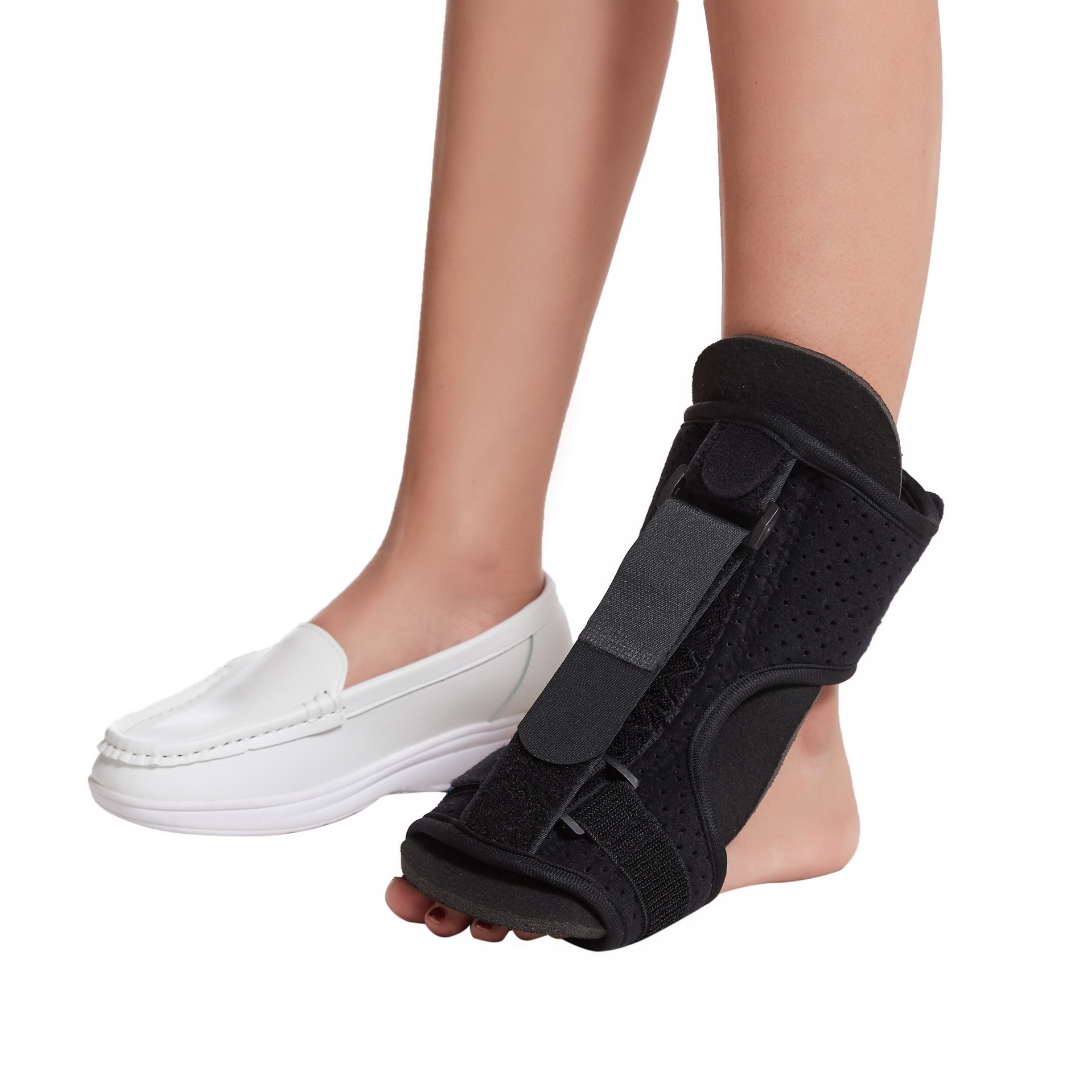 脚踝保护康复 运动护具拉带款足背踝托 可调节透气型足托足背夹板