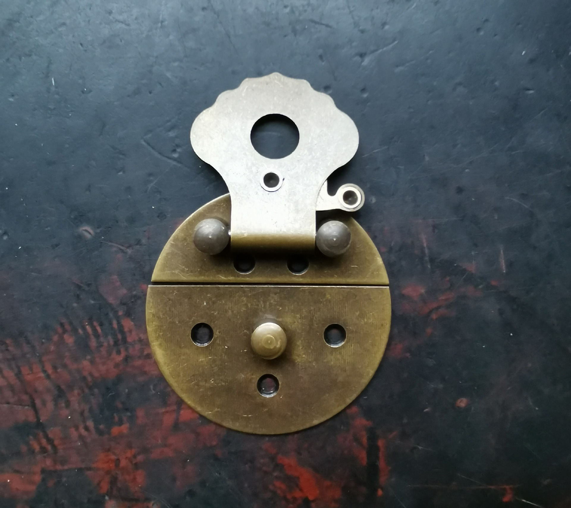 铜箱扣樟木箱扣包装盒五金配件铜搭扣锁扣礼品盒扣子 福龙铜件