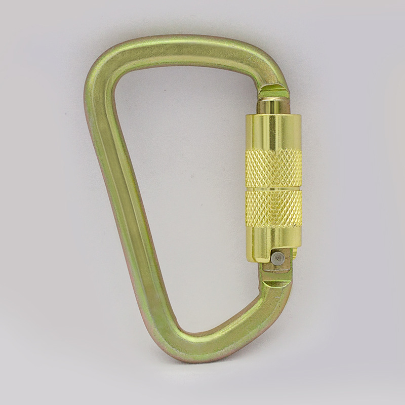 30kn镀铬d型安全挂钩 户外攀岩主锁登山扣 瑜伽吊床登山扣连接环