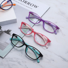 新款儿童框架眼镜硅胶防近视平光眼镜框架时尚牢固轻盈无压眼镜架