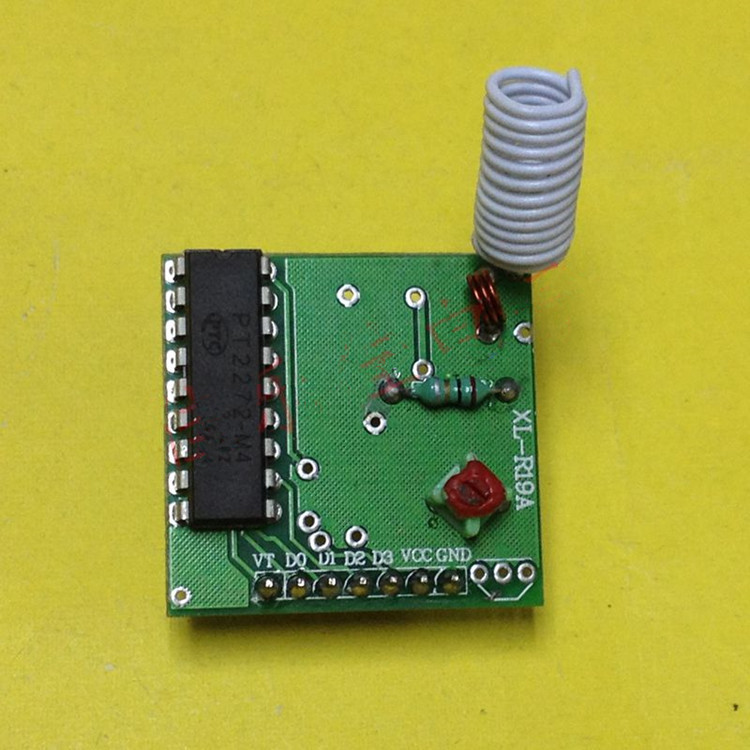 超载生四路无线接收头pt2272-m4超再生带解码接收模块xl-r19a模组