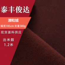 厂家直销澳粒绒380g秋冬帽衫毛保暖舒适面料休闲 果粒绒