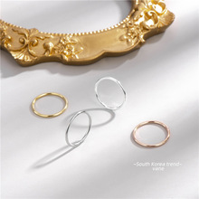 S925纯银简约光圈戒指男女通用个性气质时尚指环厂家直供一件代发