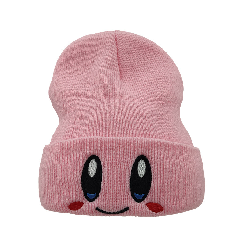 European and American Male and Female Cute Smiley Eyes Hoshi Embroidery Knitted Hat Thermal Head Cover Hip Hop Hat Woolen Cap