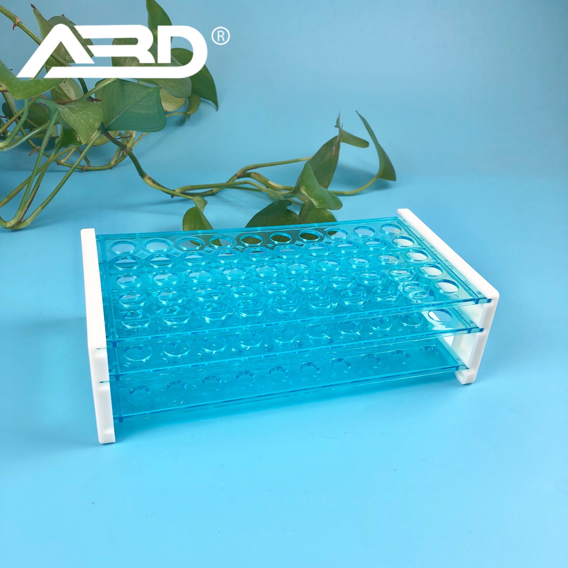 abd爱苯德塑料三层可拆卸13/16/18mm50孔离心管试管架 采血管架