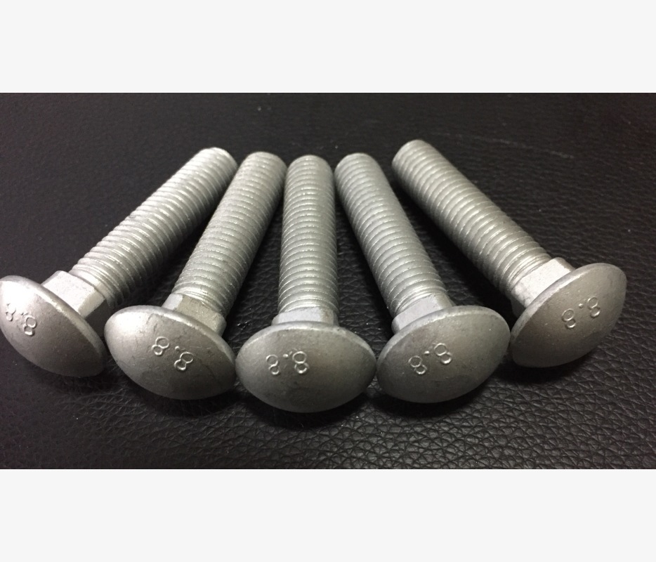 88级gb12半圆头方颈螺栓达克罗全牙m1255