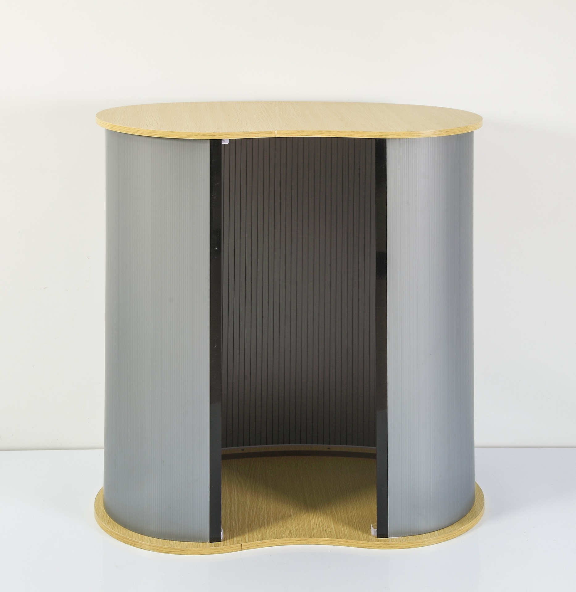 中空板豆形促销台便携式折叠广告桌接待台咨询台展会前台接待台