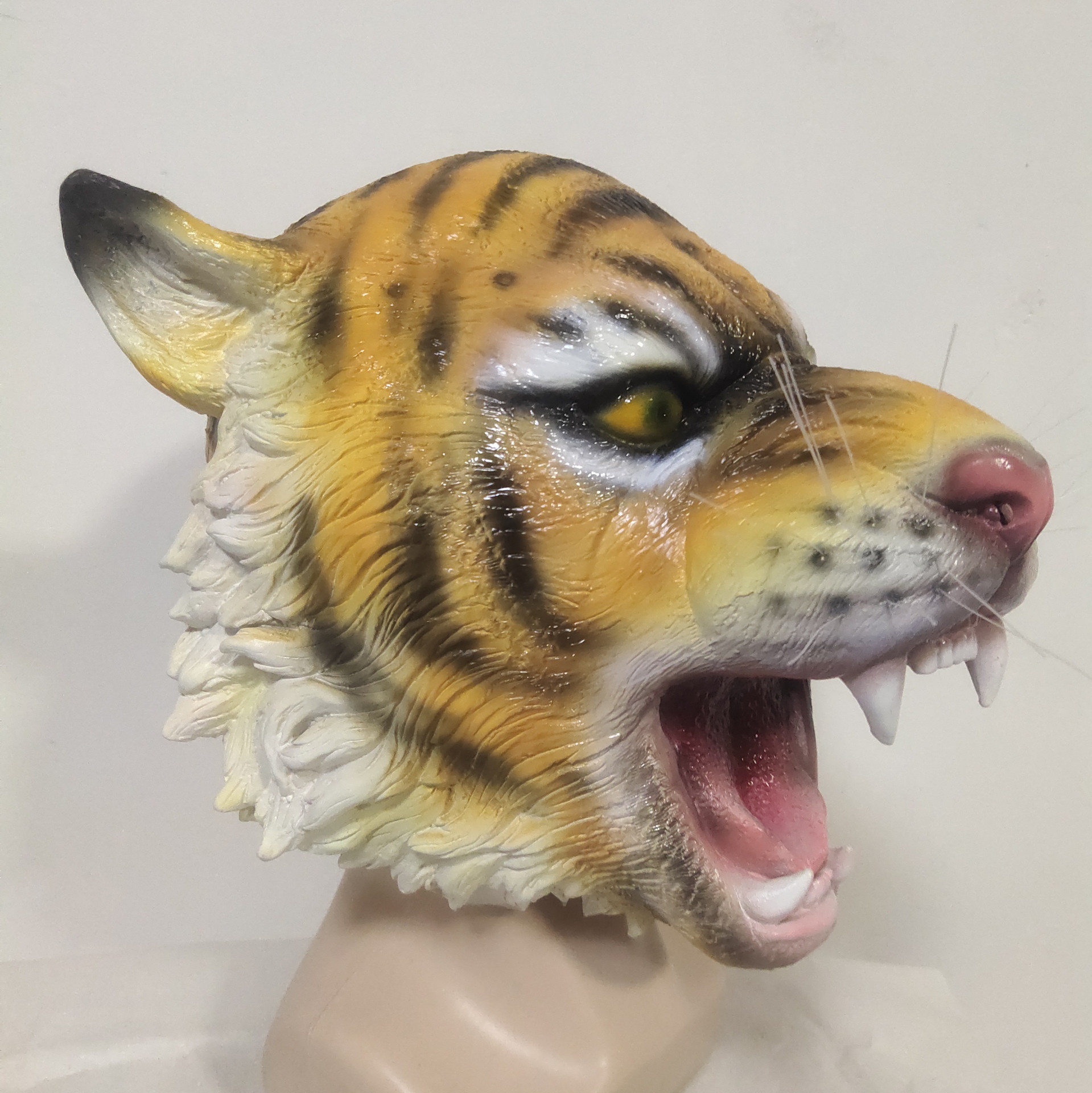 新款动物头套搞笑道具万圣节狂欢节老虎面具乳胶假面舞会面具派对