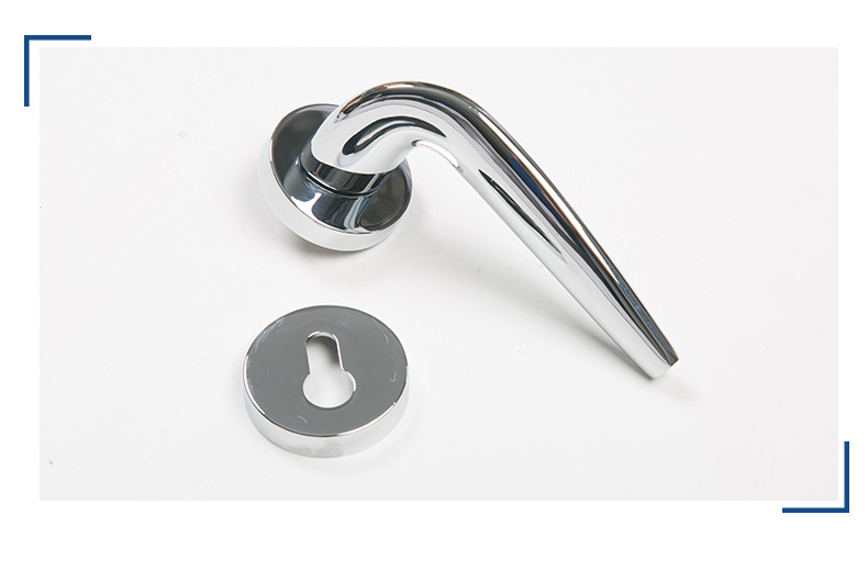 力霸门锁室内家用简约静音分体木门锁卧室通用型锌合金门把手锁具