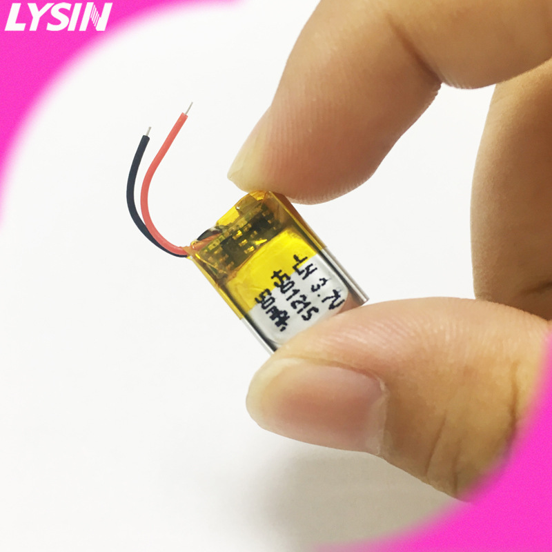 401012微型小充电聚合物锂电池37v35mah对耳真无线tws蓝牙耳机