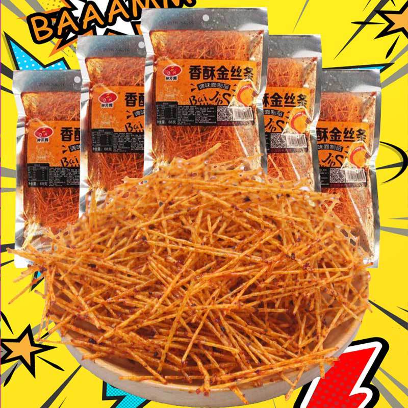 钟芹辉香酥金丝条60g/袋辣条8090怀旧儿童零食面筋香辣麻辣丝小吃