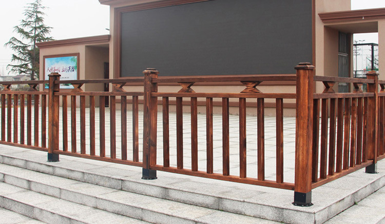 厂家直销户外室外庭院隔断装饰露台防腐木护栏木栅栏木围栏木栏杆