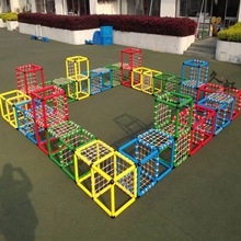 百变管道攀爬钻洞幼儿园户外组合钻网儿童多功能体能训练迷宫玩具