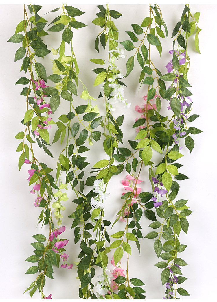 8米婚庆装饰藤蔓吊顶管道假花批发