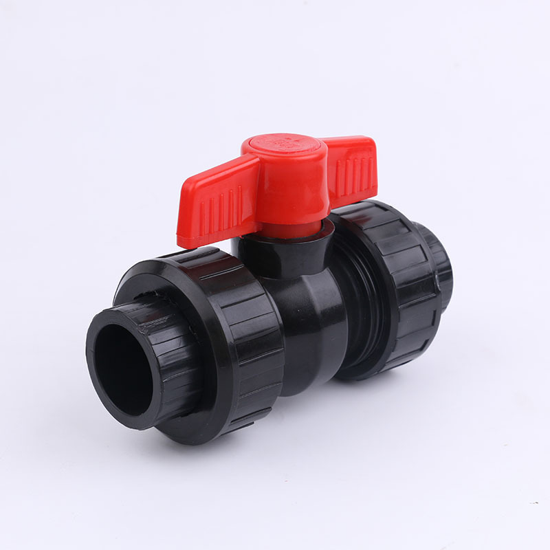 源头厂家pe管件 农业给水球阀 果园灌溉 pe全塑双活接球阀 pe球阀