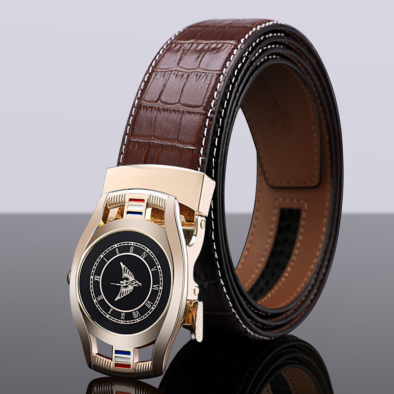 英皇保罗皮带男潮年轻人学生韩版百搭自动扣正品商务皮带腰带裤带