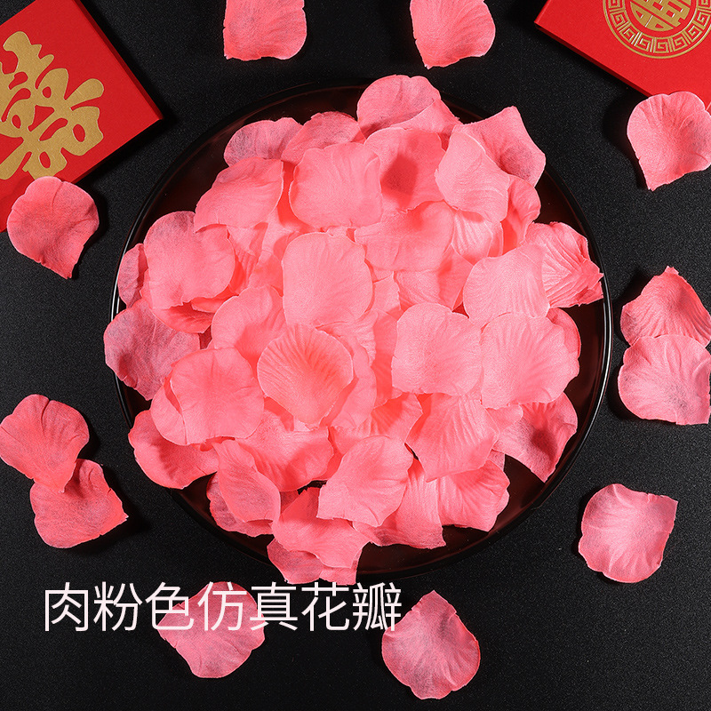 Wedding Supplies Non-Woven Fabric Artificial Rose Petal Decoration Wedding Ceremony Wedding Room Bed Stage T Stage KTV Layout