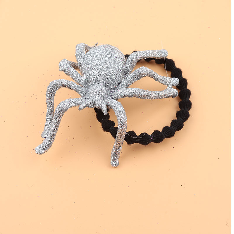 2020万圣节金粉蜘蛛发圈创意立体蜘蛛网发卡头饰鬼节发饰跨境专供