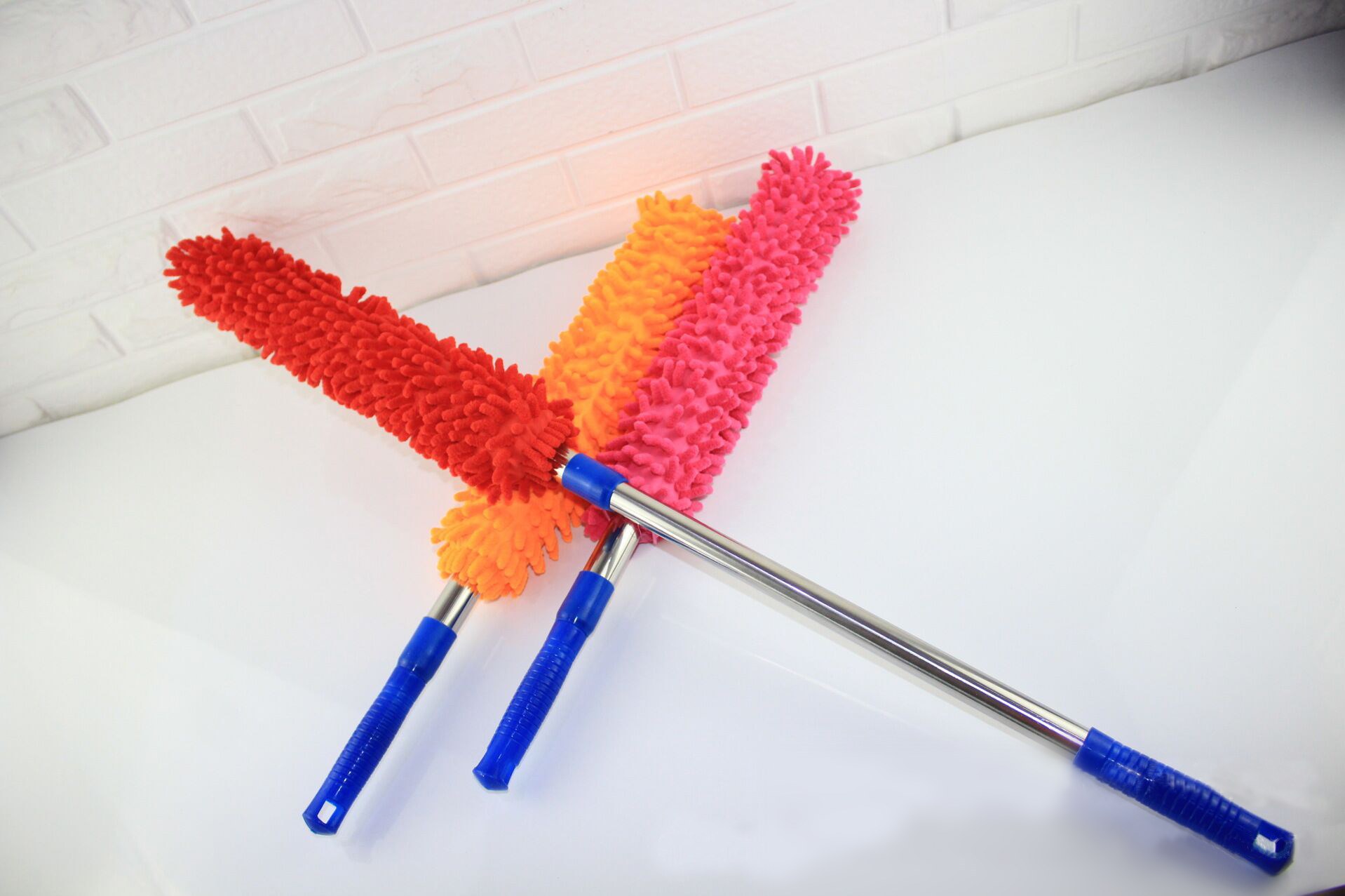 打扫除灰尘鸡毛掸子家用可伸缩杆雪尼尔除尘家务清洁汽车用不掉毛