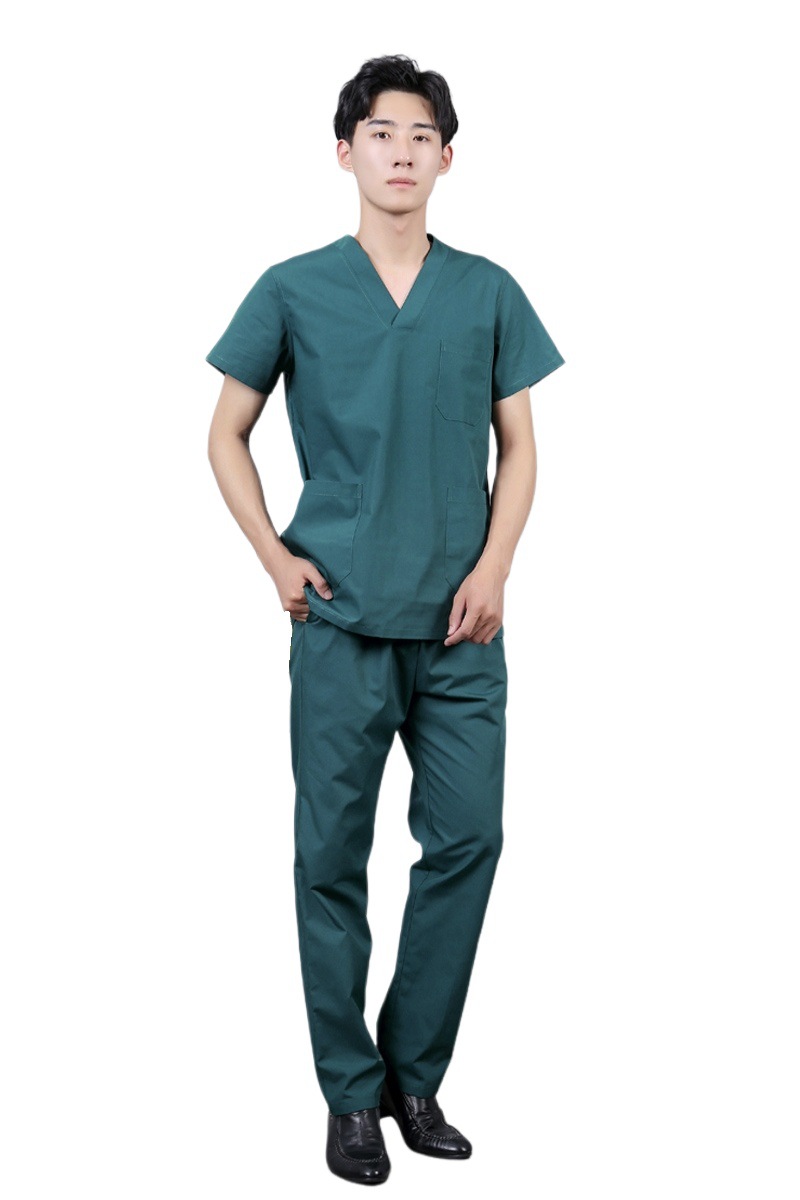洗手衣短袖男女分体套装手术衣美容刷手衣口腔护士医生服棉-阿里巴巴