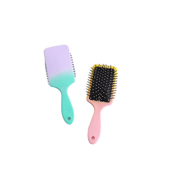 Factory Direct Sales Gift Gift Square Massage Comb Candy Color Frosted Straight Hair Hairdressing Comb Beauty Tools