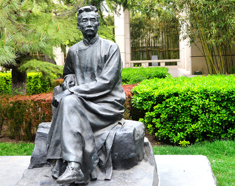 厂家供应 铜雕塑厂家鲁迅雕塑 铸铜近现代人物雕塑 全身鲁迅铜像