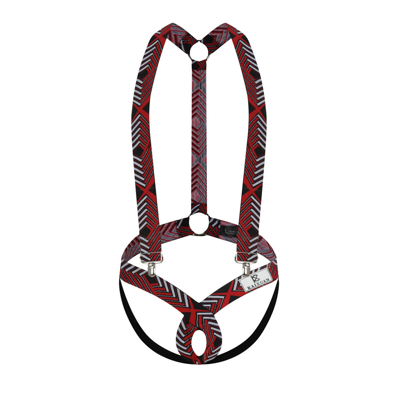 男士内衣 内裤 吊环连体 性感 情趣一体 kx006-lt1