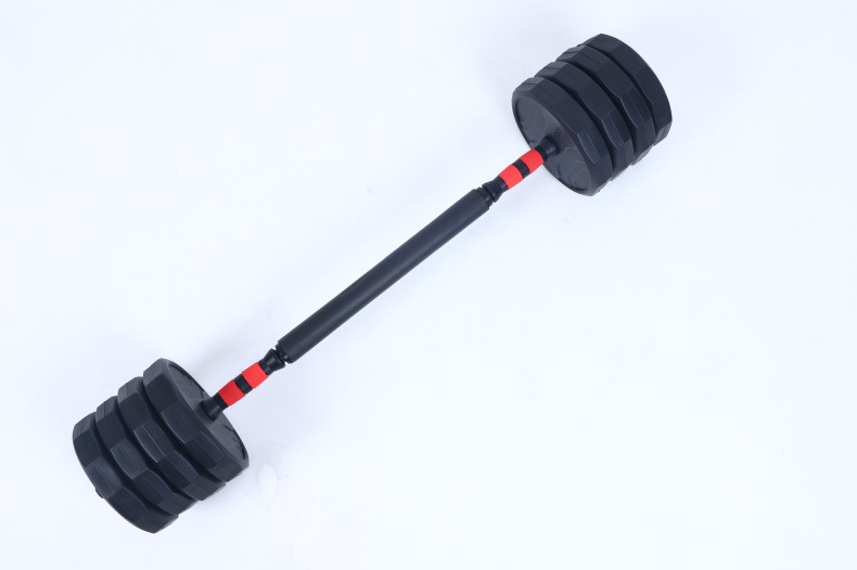 包胶哑铃男士家用健身器材单只15/20/25公斤50女杠铃可调一对学生