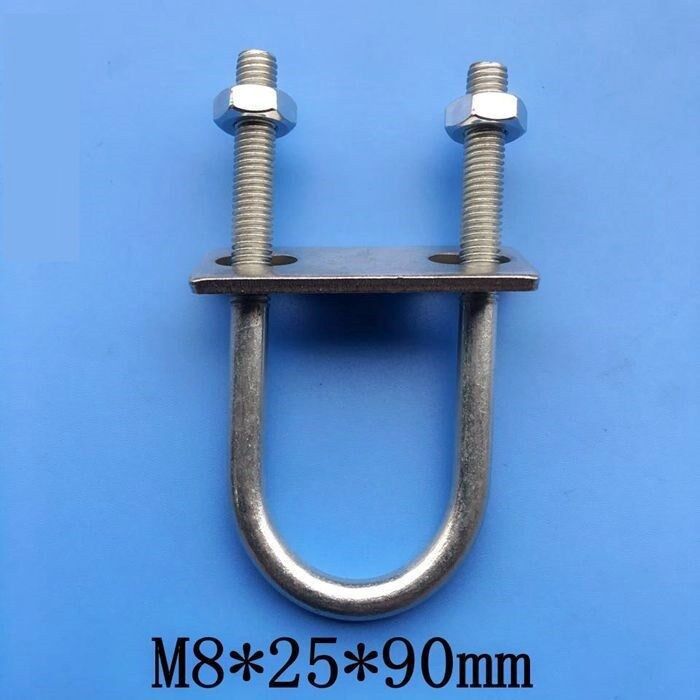 全套方形卡加长直角u型卡管螺栓卡u型抱箍u型固定加长u型螺丝管卡