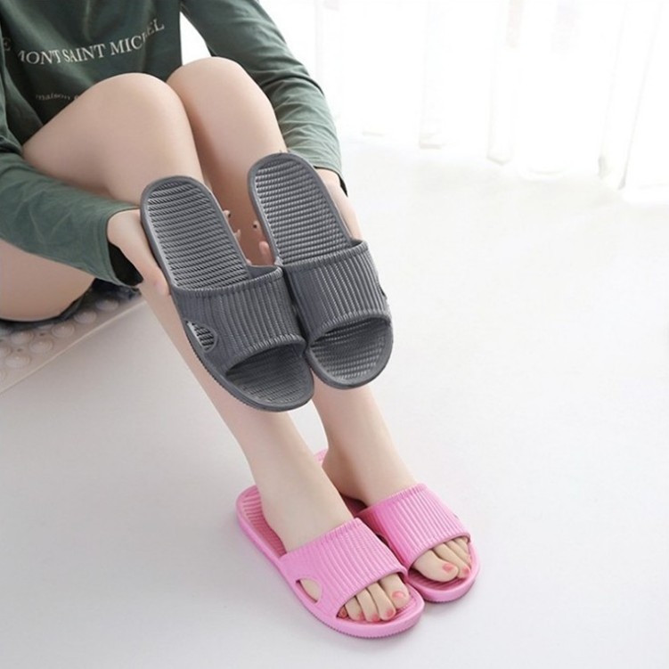 New Simple Couple Household Slippers Men and Women Non-Slip Bathroom Slippers Indoor Floor Sandals Factory Wholesale