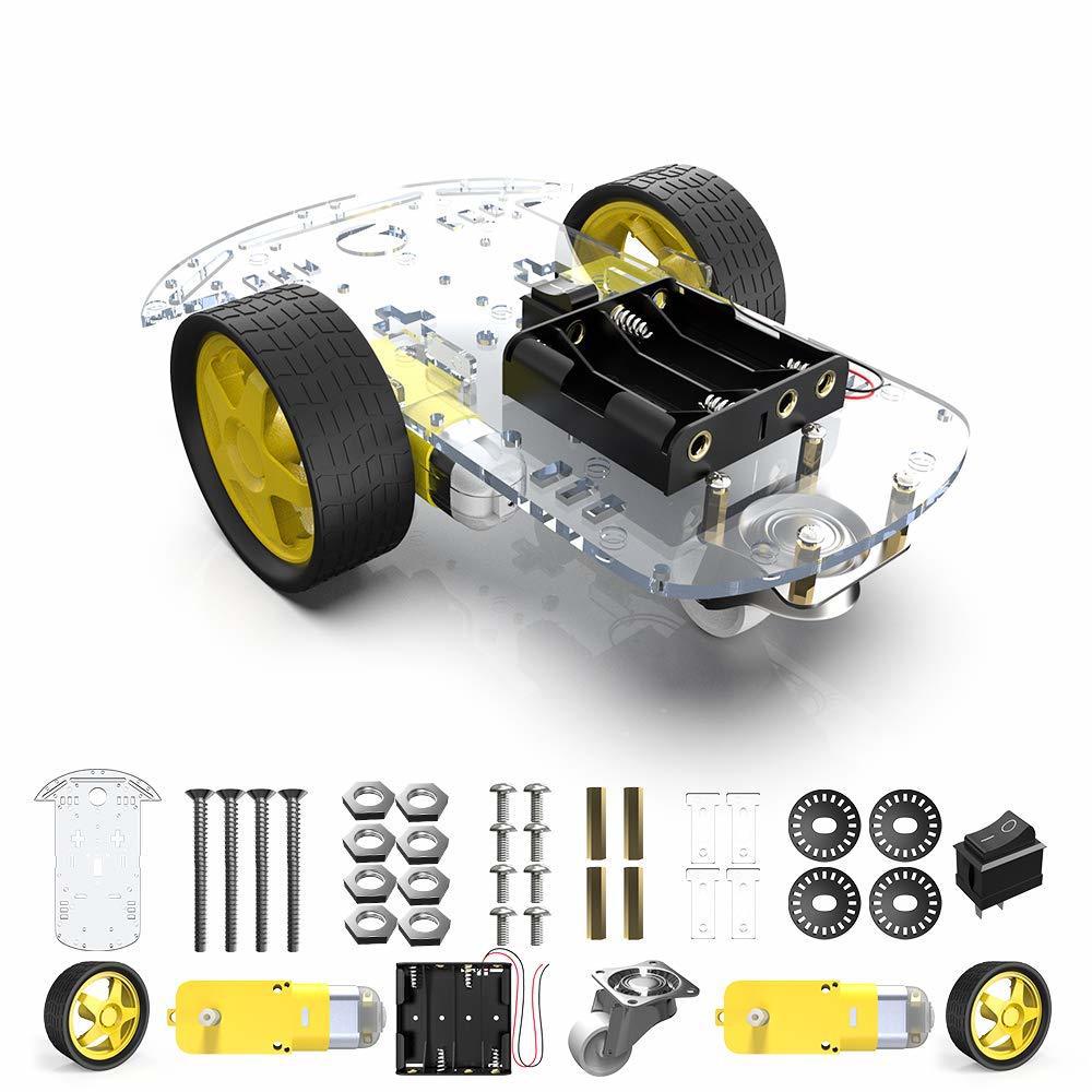 智能小车底盘/寻迹小车/机器人小车底盘/测速/送电池盒 2wd 小车