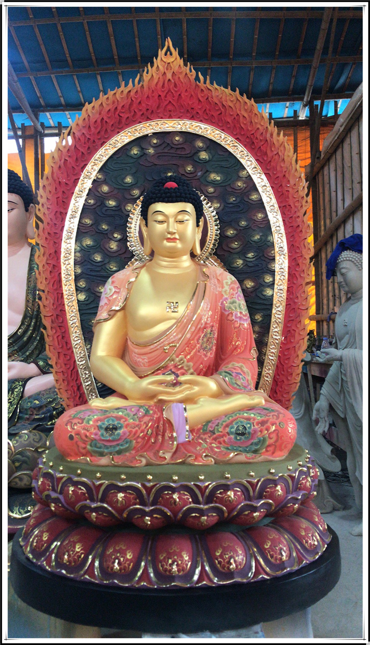 坐式佛像雕塑铸铜阿弥陀佛寺庙佛像寺庙浮雕布袋和尚铜雕